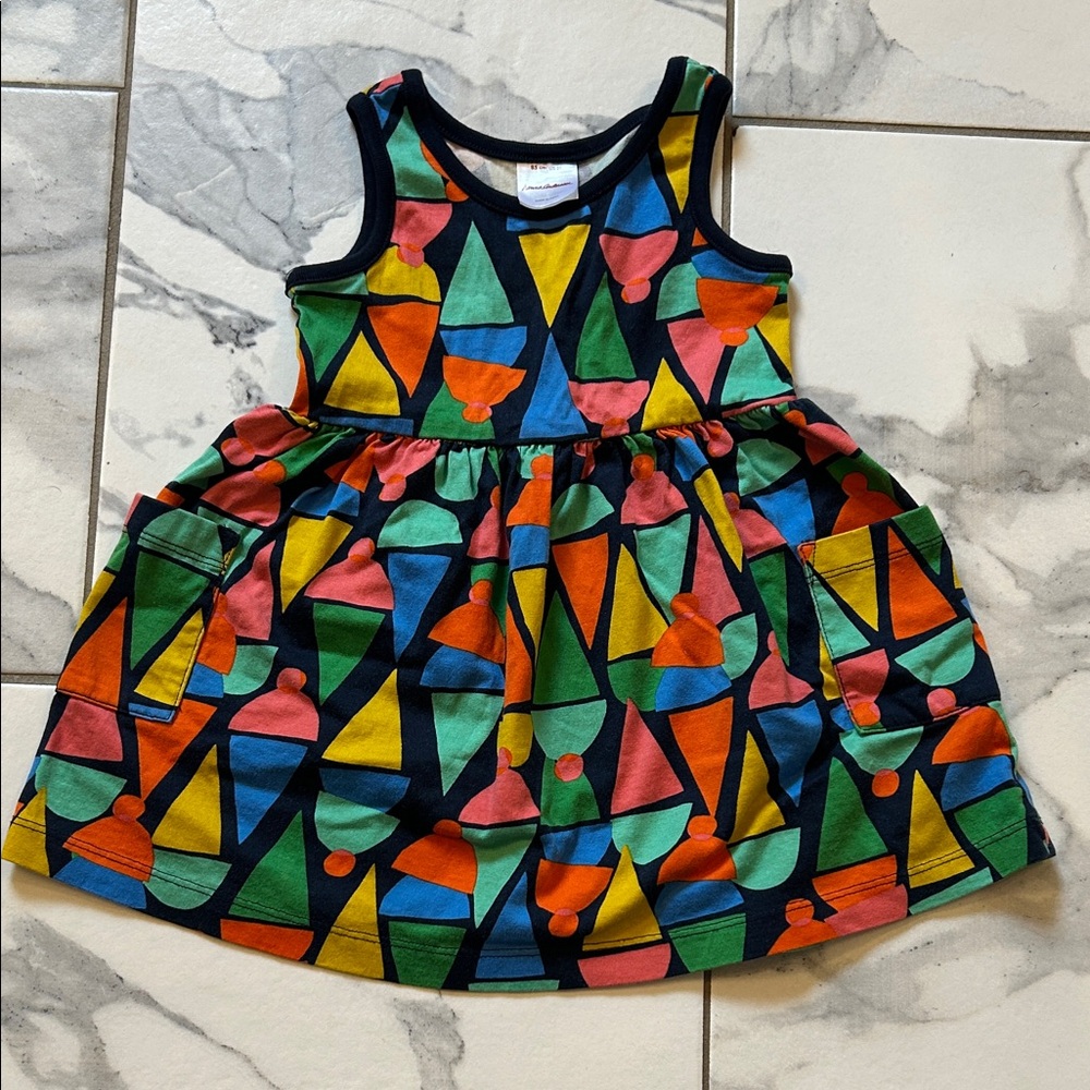 Hanna Andersson Multicolor Geometric Kids Dress